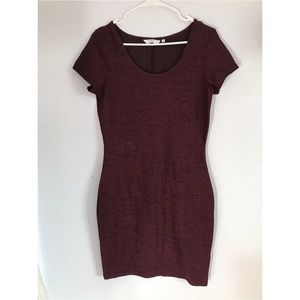 New look 10 bodycon burgundy dress